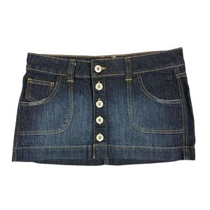 Refuge Charlotte Russe Vintage Y2K Denim Micro Mini Skirt